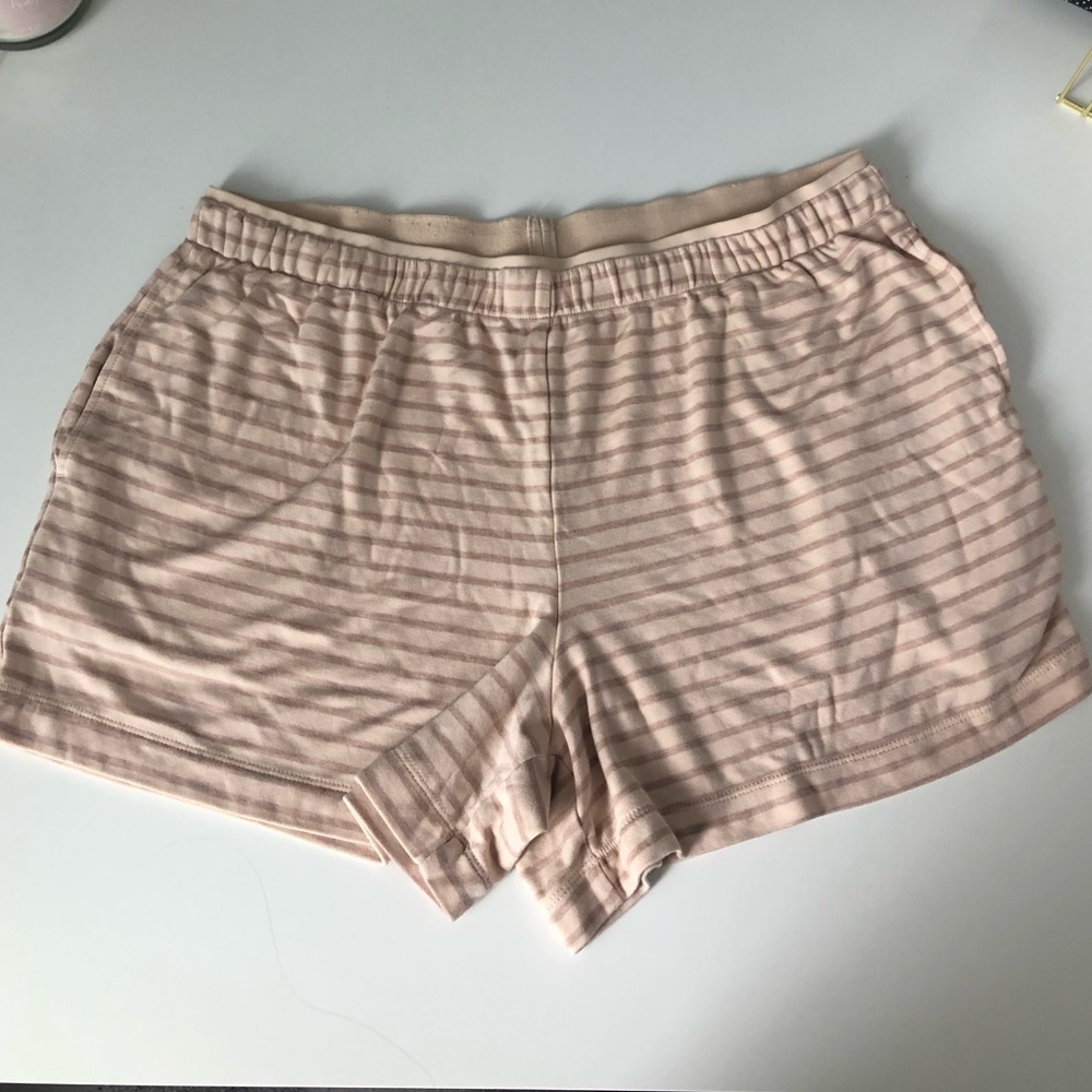 L Soma Pink Striped Pajama Short
